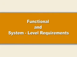 Functional & System - Level Requirements